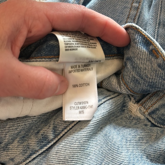 Agolde size 26 high rise ripped jeans 100% cotton - Picture 7 of 7